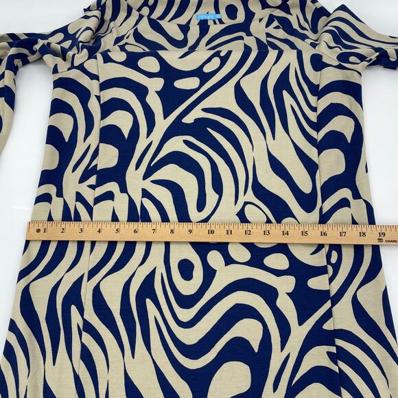 J MCLAUGHLIN Career Dress Womens Size M Geo Print Sheath 3/4 Sleeve Mature - Picture 7 of 9